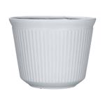 7036463 Planter, 12 in Dia, 9.33 in H, Round, Finola Design, Polyresin, White