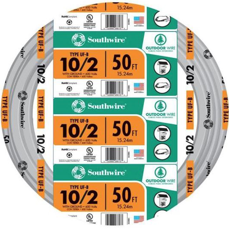 Southwire 10-3Nm-Wgx50 Nonmetallic Building Cable, Orange, 50