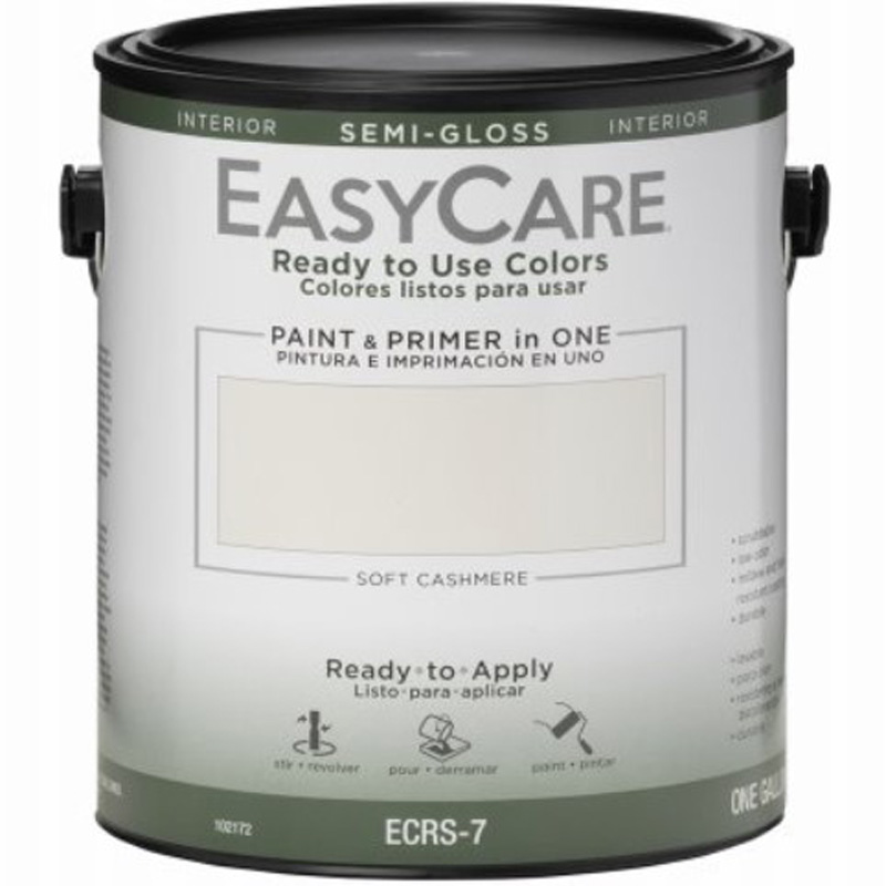 Everyday Interior Latex Paint, White Semi-Gloss, 1 Gallon by Easycare