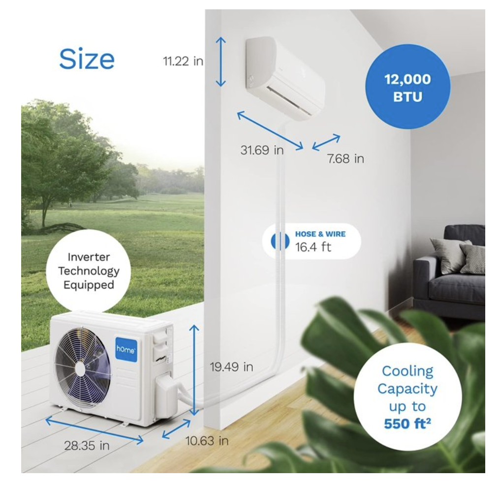 12000 BTU 115-Volt Heat & Cool Mini-Split Air Conditioner