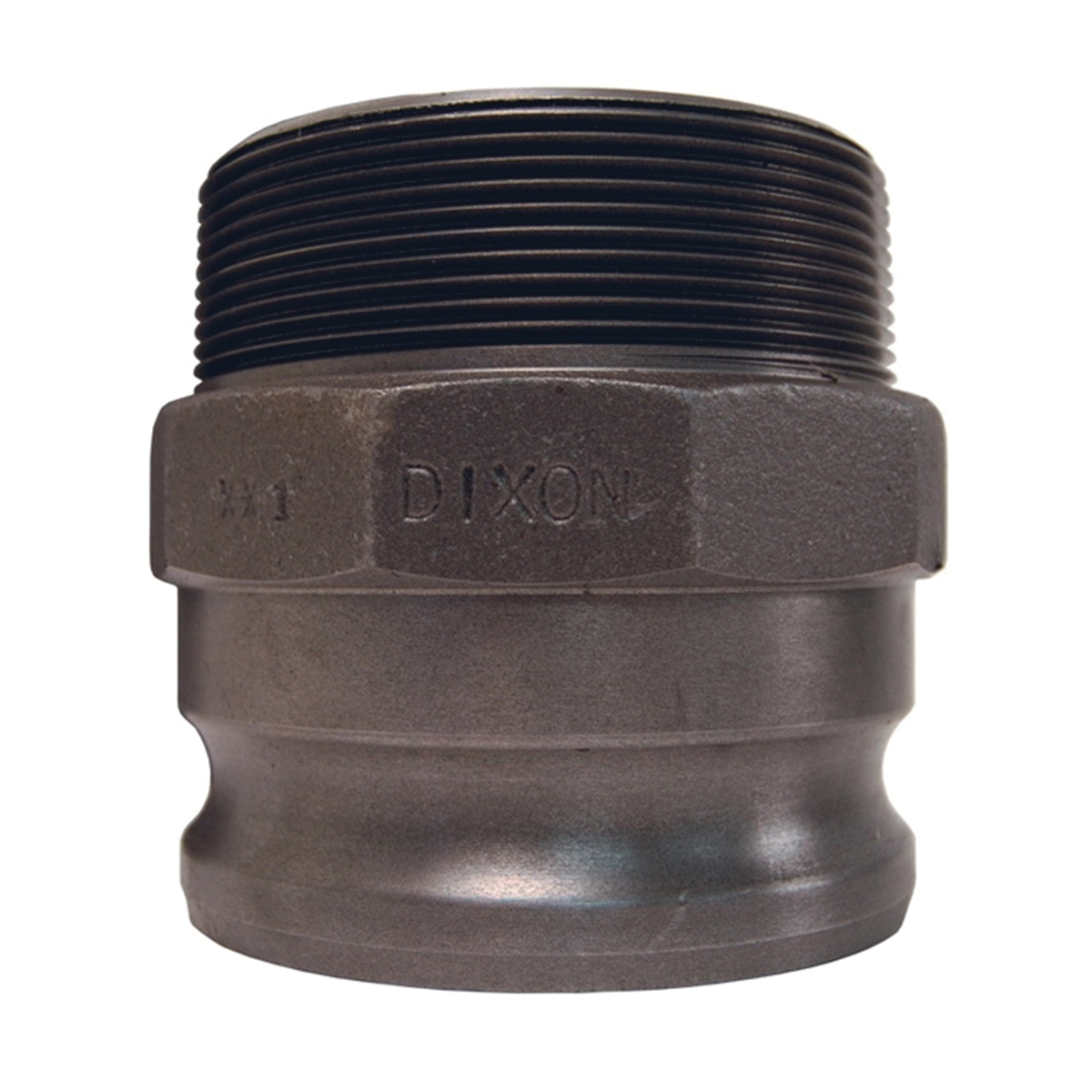 U203974 Cam and Groove Adapter, 4 in Type F x 4 in MNPT, Iron
