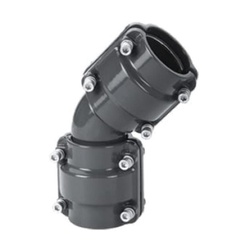 AIRPIPE USA #1004 - 20 mm (3/4in) Equal 45deg Elbow - Pre-Assembled with (2) Union Connectors