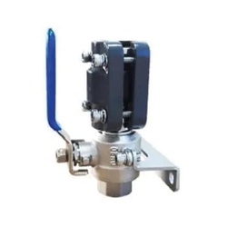 AIRPIPE USA #1252 - 20 mm (3/4in) Pipe to 1/2in One-Port Female NPT Wall Bracket (With Locking Ball Valve) - Pre-Assembled with (1) Union Connectors