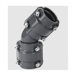 AIRPIPE USA #2004 - 25 mm (1in) Equal 45deg Elbow - Pre-Assembled with (2) Union Connectors