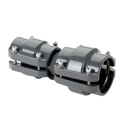 AIRPIPE USA #4221 - 40 mm to 25 mm Pipe (1-1/2in to 1in) Reducing Connector - Pre-Assembled with (2) Union Connectors
