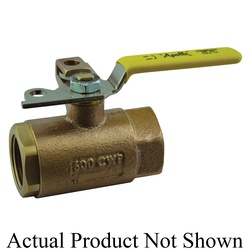 1-1/2 APOLLO 75-107-41 BRZ PAD LOCKING THRD 2PC STD PORT BALL VLV w/ AUTOMATIC DRAIN *NOT approved for potable water.