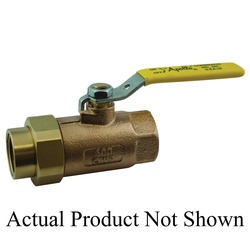 1/2 APOLLO 70-303-10-57 BRZ SINGLE UNION END THRD BALL VALVE W/ SS LEVER & NUT - OXYGEN CLEANED