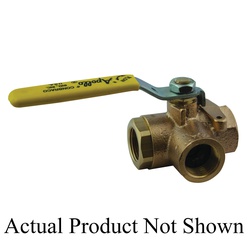 1 APOLLO 70-605-10-57 BRZ 3-WAY THRD BALL VALVE - SS L&N - OXYGEN CLEANED