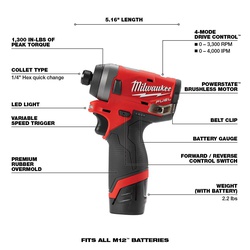 Milwaukee&reg; 2553-22 MIL255322