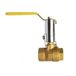 1/2 MILW #BA100XMA12 - BALL VALVE - 2PC - BRONZE BODY - 600 WOG - 150 SWP - THREADED - FULL PORT - WITH EXTENSION HANDLE W/MEMORY STOP