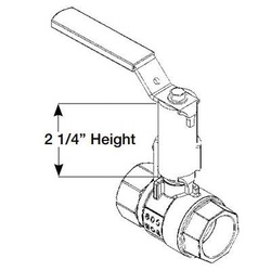 1 MILW #UPBA400XMA100 - LOW LEAD BRONZE - BALL VALVE - 2PC - FULL PORT - CP BRASS BALL - 600 WOG - THREADED - EXT STEM W/MEM STOP - NSF 372 & 61