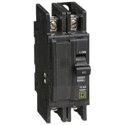 TRANE® BKR01872 Miniature Circuit Breaker, 240 VAC, 48 VDC, 60 A, 10 kA at 120/240 VAC, 5 kA at 48 VDC Interrupt
