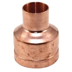 Victaulic® 652 Series FB67652C00 Concentric Reducer, 2 in Grooved x 1-1/2 in Cup, Copper, 1-5/8 in Dia