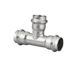 Viega 4018 Series 80585 Tube Tee, 3/4 in Press x 3/4 in Press x 3/4 in Press, Stainless Steel