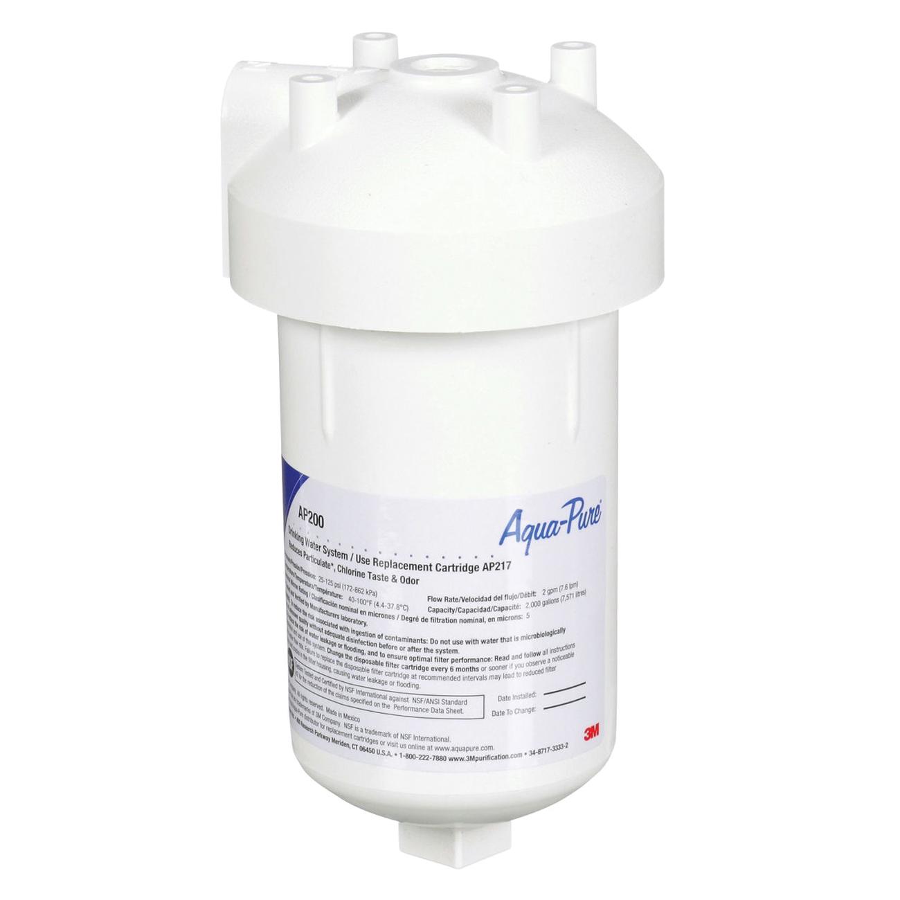 Aqua-Pure&trade; AP200 Plastic Under Sink Water Filtration System, 2 gpm, 2000 gal, 4/Case