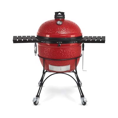 Kamado Joe Big Joe II BJ24RHC Grill, 452 sq-in Primary Cooking Surface, 1056 sq-in Secondary Cooking Surface, Red thumbnail 4