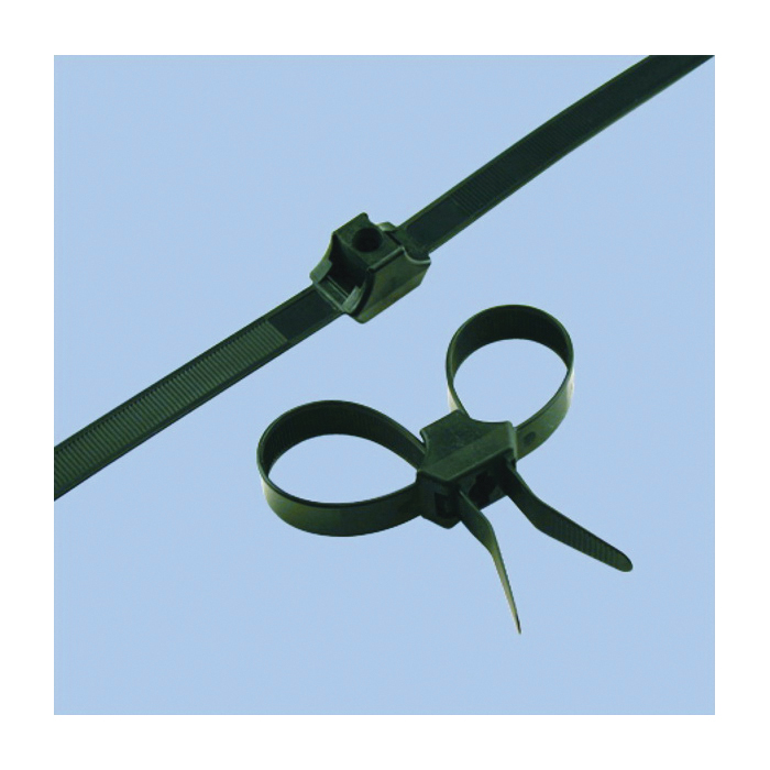 ACT AL-13-150-DL-IT-30-L Dual Loop Impact-Resistant Cable Tie, 13.547 in L, 1.3 in Max Bundle Dia, Nylon 6/6, UV Black