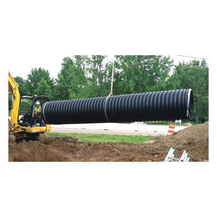 ADS® N-12 ST Series 30850020IB Storm Drainage Pipe, Bell End, 36 in OD, 20 ft, HDPE, Black thumbnail 2