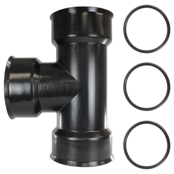 ADS® 0661WT Watertight Dual Wall Tee, 6 in, Bell, HDPE thumbnail 2