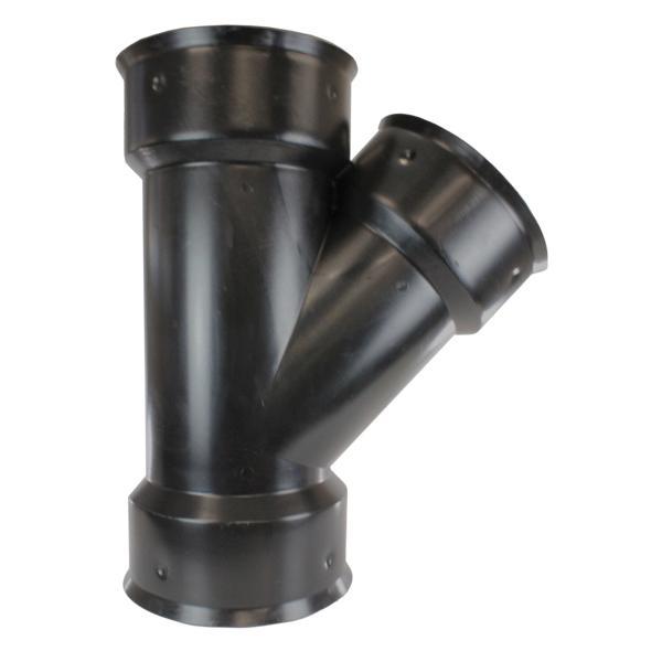 ADS® 0681ST Wall Injection Molded Soiltight Wye, 6 in, Cleated Bell, 45 deg, HDPE thumbnail 3
