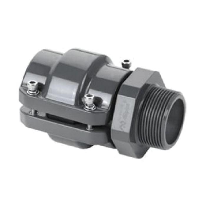 AIRPIPE USA #1017 - 20 mm (3/4in) Pipe to 1/2in Male NPT Adapter - Pre-Assembled with (1) Union Connector