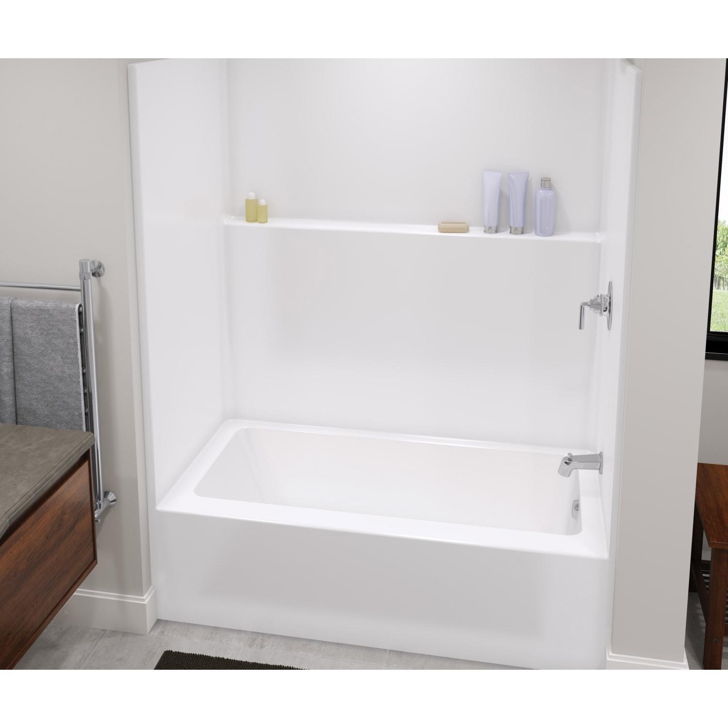 AKER® BY MAAX Icon TS6032X 141490-R-000-002 1-Piece Tub Shower, 60 in L, 32-3/4 in W, 76-1/4 in H, Acrylic, White thumbnail 2