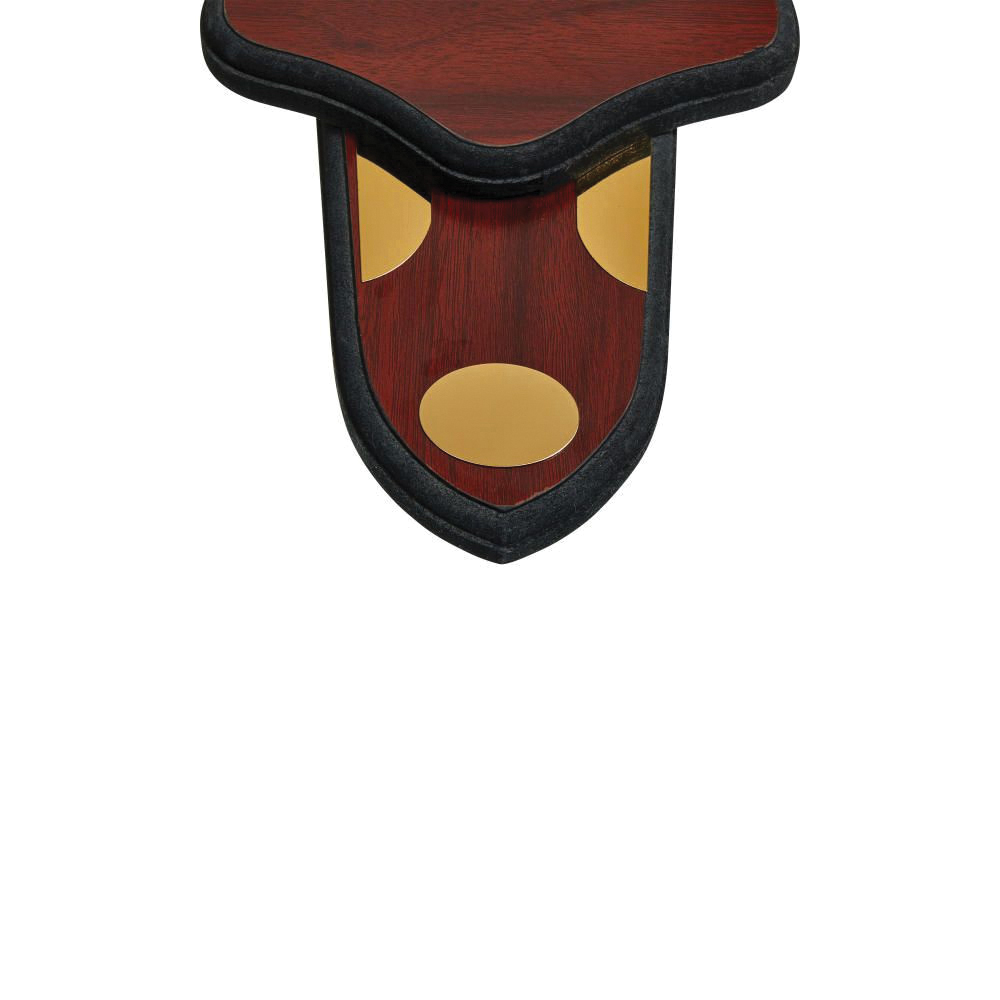Hunting Turkey Tail Fan Mounting Kit, Brass-Plated, Wood