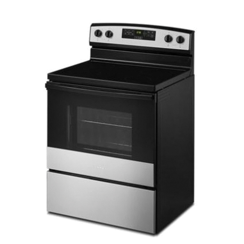 AMANA® AER6303MMS Electric Range With Extra-Large Oven Window, 4 -Burner, 120 V, 24-1/2 in Oven Interior Width thumbnail 2