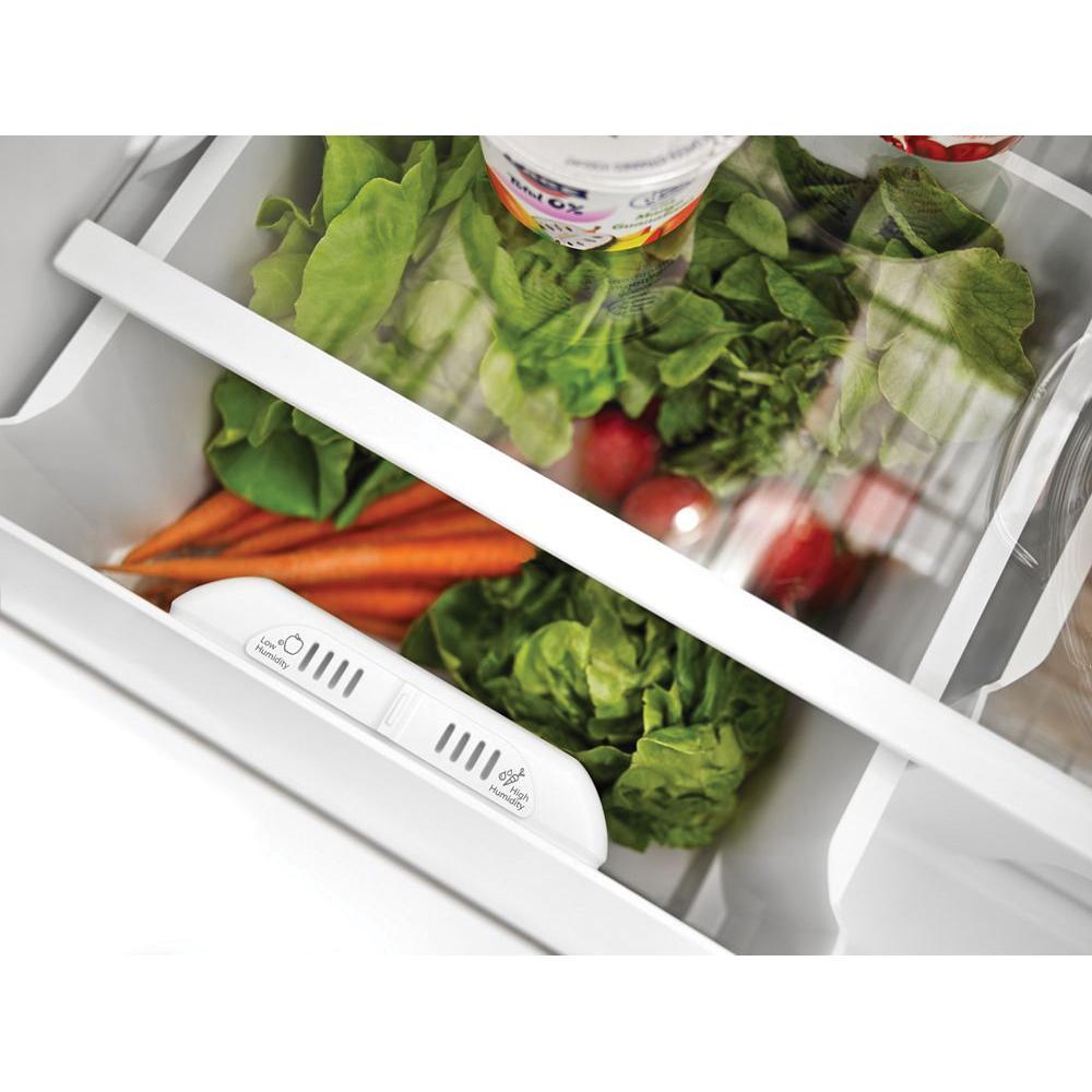 AMANA® ART308FFDW Top Freezer Refrigerator With Garden Fresh™ Crisper Bins, 18.15 cu-ft Capacity, Flat, Reversible Door thumbnail 2
