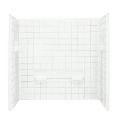 STERLING® Advantage™ 62044100-0 Tile Seated Alcove Shower Wall Set, 60 in OAL, 35-1/4 in OAW, 59-1/4 in OAH, Swirl-Gloss