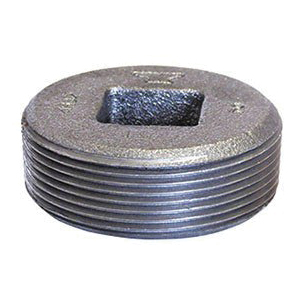ANVIL® 0318905007 Counter Sunk Plug, 2-1/2 in MNPT, Iron, Black