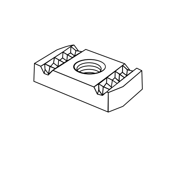 ANVIL® ASNS Series 2400206062 Clamping Nut, 3/8-16 Thread, Electro-Galvanized, For Use With: All Anvil-Strut Channels