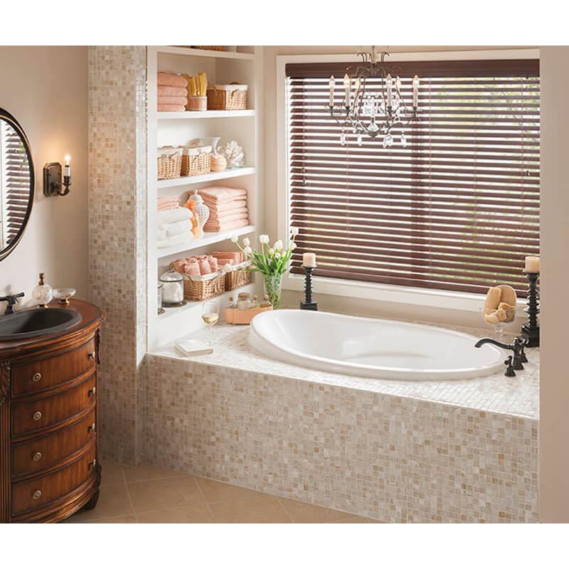 AQUATIC Starla Elements 8460600V-WH Universal Bathtub, Soaking Bath Therapy, 57 in L, 38 in W, End Drain Location