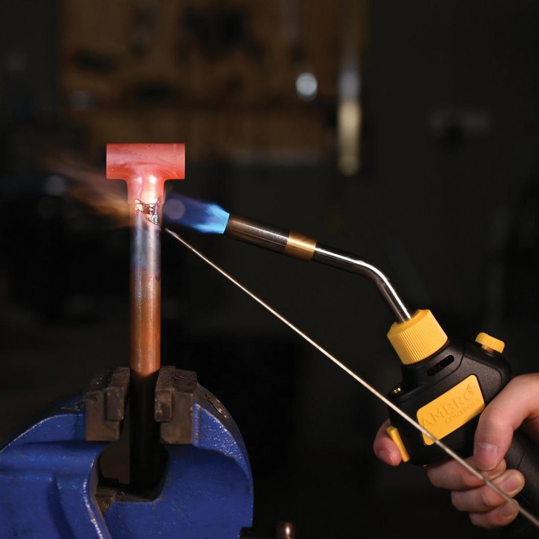 Ambro Controls® PerforMax 1811185 Brazing Torch, Propane Gas, Fast Spinning Concentrated Flame, 3730 deg F