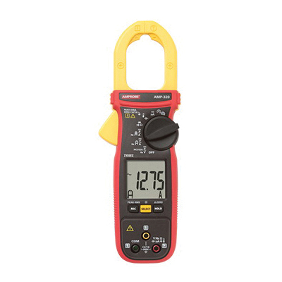 Amprobe® AMP-320 Clamp Meter, 600 VAC/VDC, 600 A, 60 kOhm, 1.37 in Jaw, 5 to 999 Hz, Backlit LCD Display