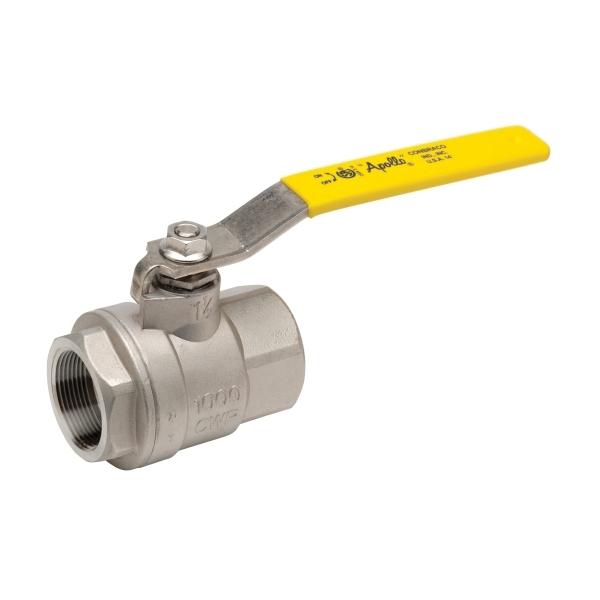 Apollo® 76F-100 Series 76F-102-27 Ball Valve, 3/8 in, FNPT, Stainless Steel, 1000 psig
