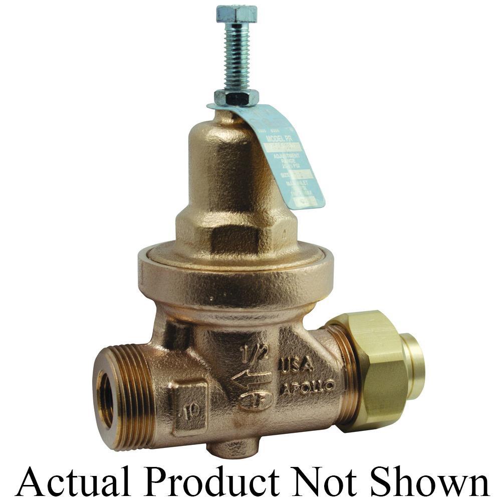 Apollo® 36LF Series 36LF10601 Pressure Reducing Valve, 1-1/4 in Nominal, Union FNPT x FNPT, 25 to 75 psig, Bronze Body