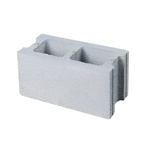 Concrete Block, 16 in L, 8 in W, 8 in H, Square, Gray