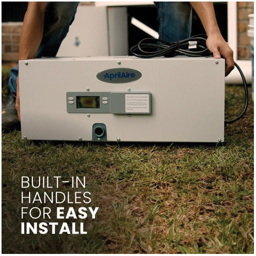 Aprilaire&reg; E050 Dehumidifier, Aluminum/Plastic/Steel, 50 pt/day Capacity, 115 VAC, 1600 sq-ft Coverage Area