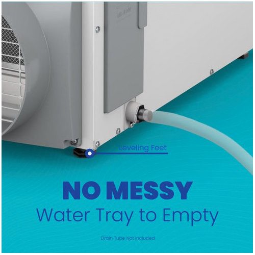 Aprilaire&reg; E100W Wi-Fi Dehumidifier, Aluminum/Plastic/Steel, 100 pt/day Capacity, 120 VAC, 5500 sq-ft Coverage Area