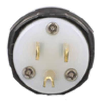 Arrow Hart AH5266 Blade Plug, 125 V, 15 A, 2 -Pole, 3 -Wire, Black/White, NEMA 5-15P