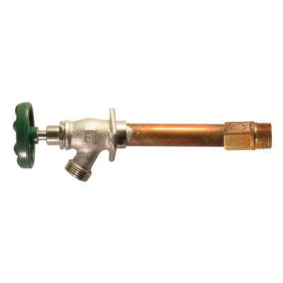 Arrowhead Brass 455-12LF 455 Red Brass (80 to 83% Copper) Satin Lawn Faucet, 1/2 inch FIP Or 3/4 inch MIP, 12 inch L