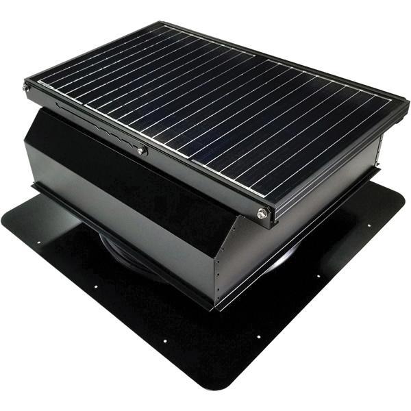 Attic Breeze GEN III SFA Series AB-4523A-BLK Self-Flashing Fan, 3100 sq-ft Net Free Ventilating Area, Zincalume Alloy