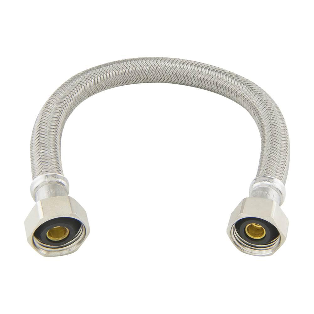 BrassCraft® B8-A Series B8-36A-F Braided Faucet Connector, Speedi Plumb® PLUS, 1/2 in, FIP, 36 in L, PVC, Polymer-Coated