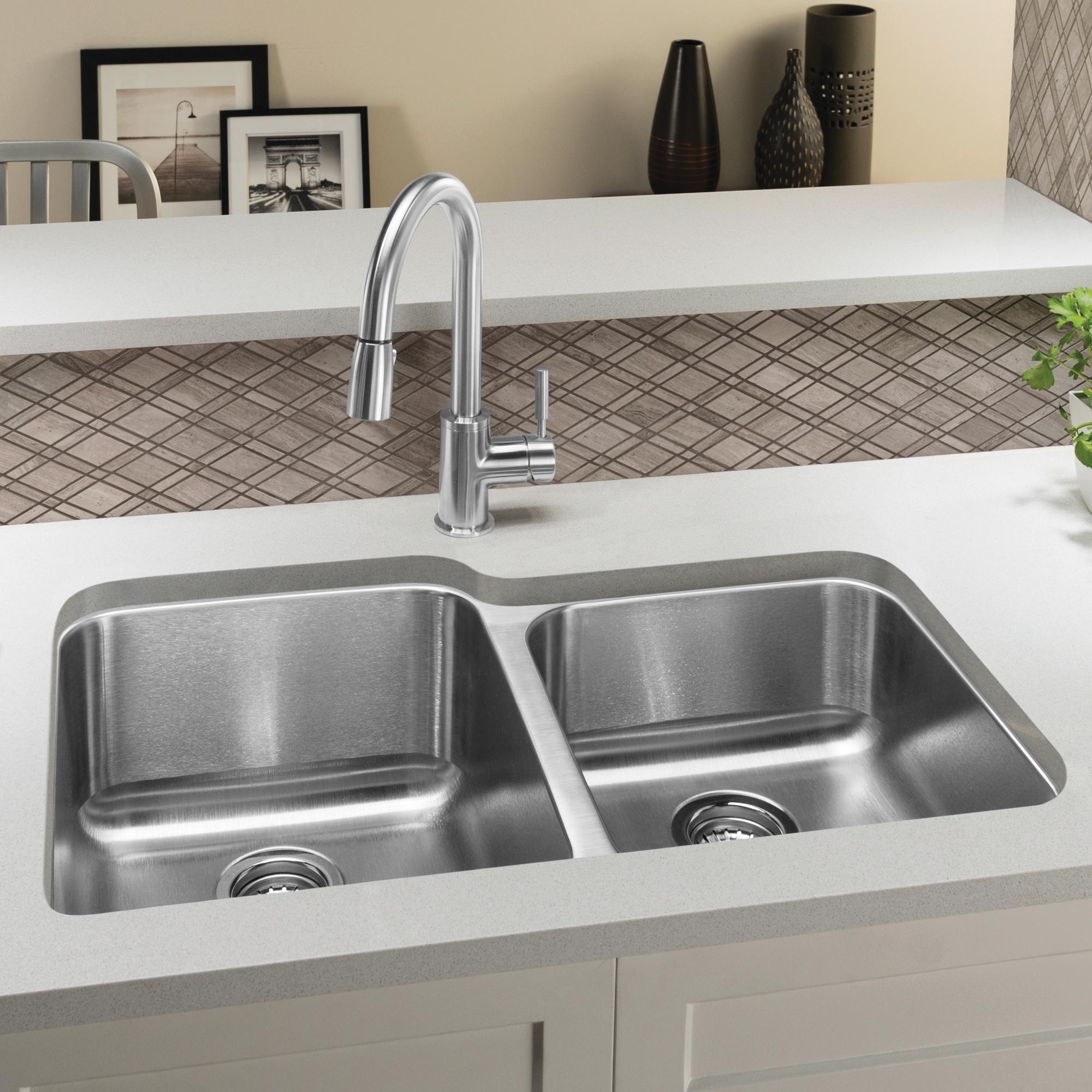 BLANCO STELLAR 441023 Kitchen Sink, Rectangular, 304 Stainless Steel, Refined Brushed, Import thumbnail 4