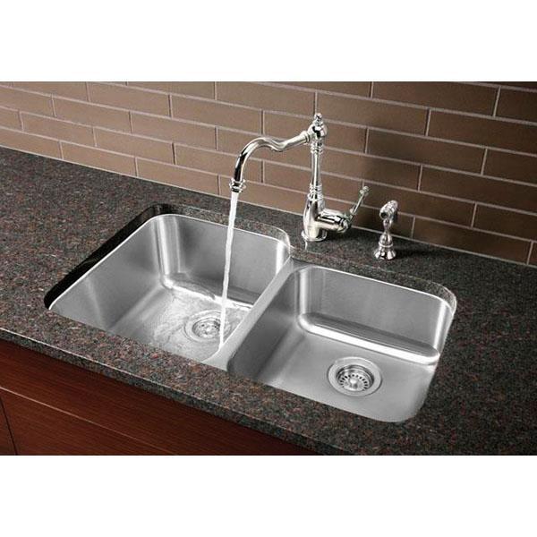 BLANCO STELLAR 441023 Kitchen Sink, Rectangular, 304 Stainless Steel, Refined Brushed, Import thumbnail 3