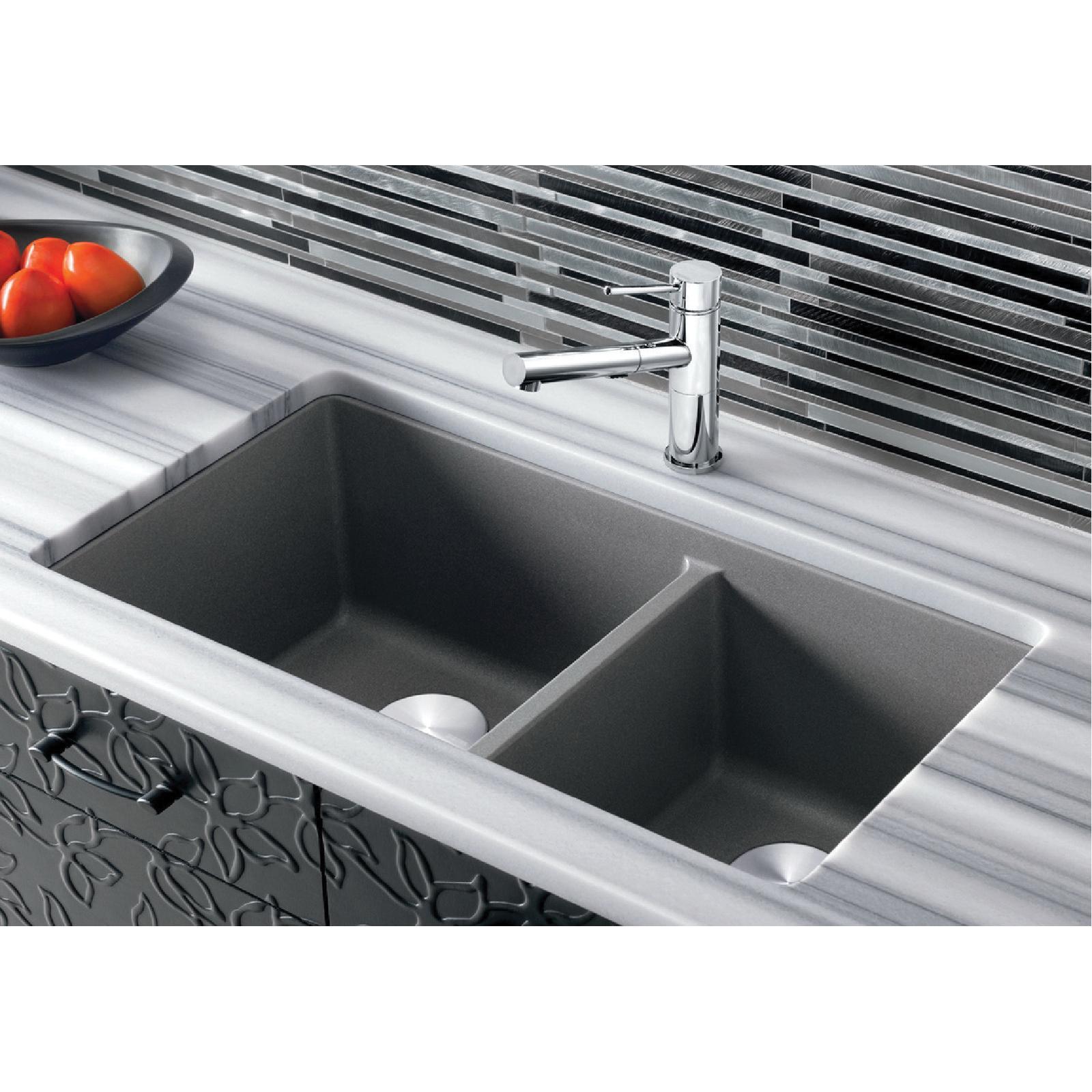 BLANCO PRECIS 441129 Kitchen Sink, Rectangular, SILGRANIT® Granite Composite, Cafe, Import