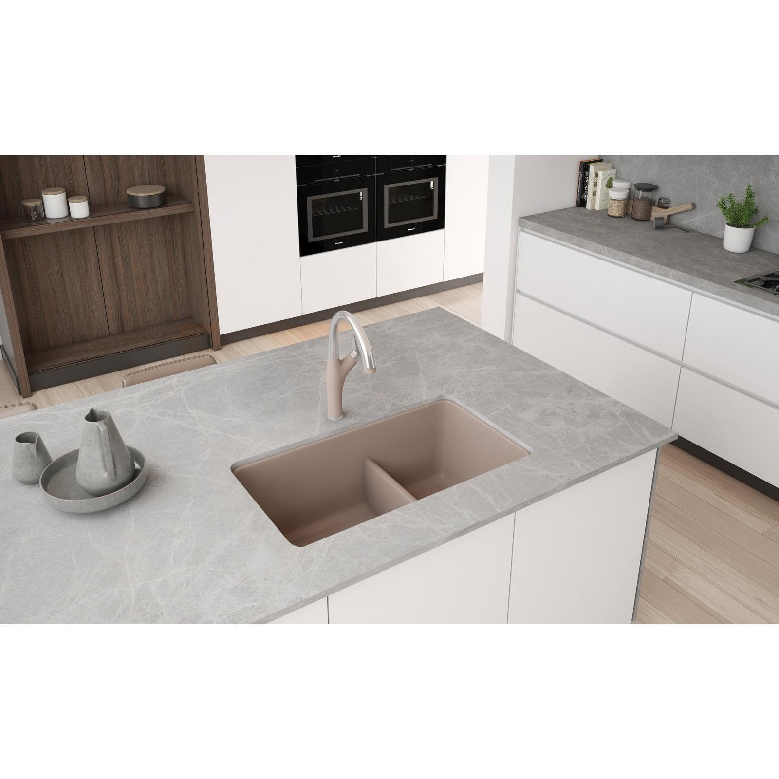 BLANCO PRECIS 442524 Kitchen Sink, Rectangular, SILGRANIT® Granite Composite, White, Import thumbnail 2