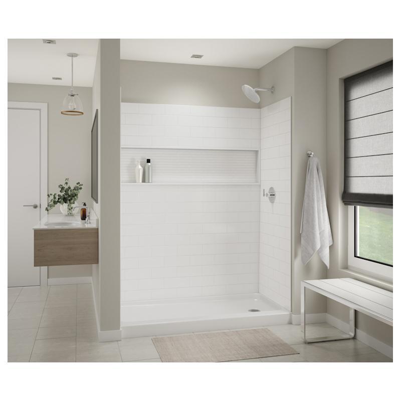 BOOTZ® ShowerCast 010-1000-00 Shower Base With Right-Hand Drain, Enameled, Right Drain Location, 60 in L, 30 in W thumbnail 2