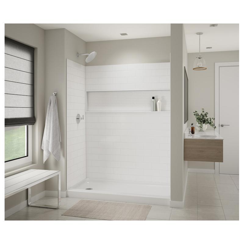 BOOTZ® ShowerCast 010-1101-00 Shower Base With Left-Hand Drain, Enameled, Left Drain Location, 60 in L, 32 in W thumbnail 2